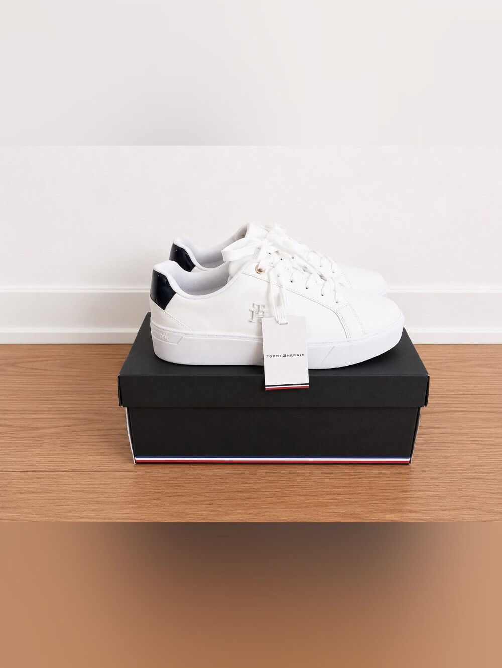 Women's Tommy Hilfiger White Leather Sneakers